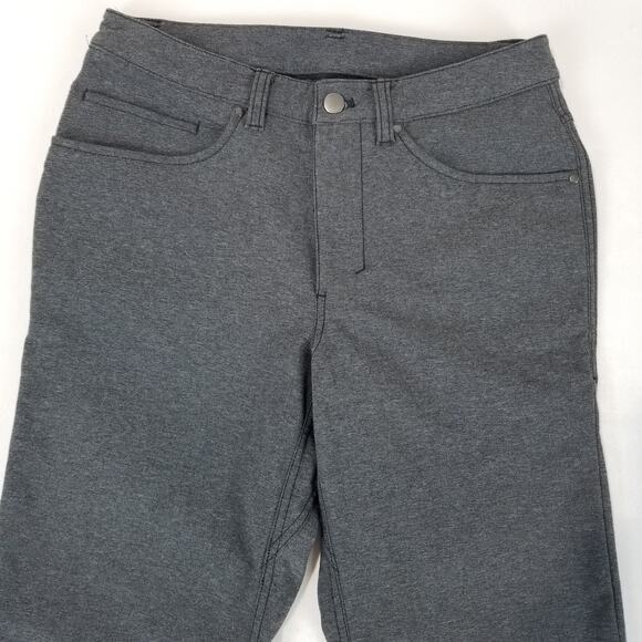 Lululemon Pants Mens 28 Gray Stretch Slim Tech Canvas Comfort M5983S - Picture 3 of 11